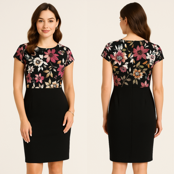 Vestido Magic – Elegancia floral con toque moderno