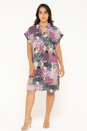 Vestido Patchwork Multicolor – Estilo Bohemio y Chic