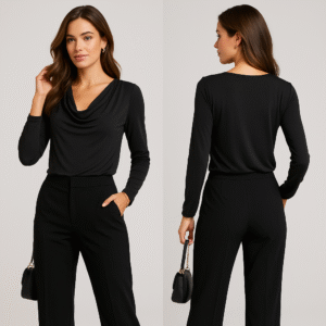 Blusa  escote drapeado