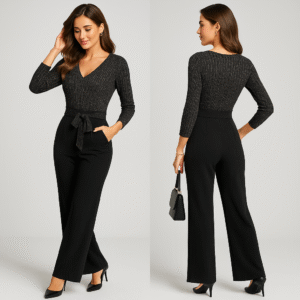 Enterizo bicolor elegante